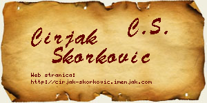 Ćirjak Skorković vizit kartica